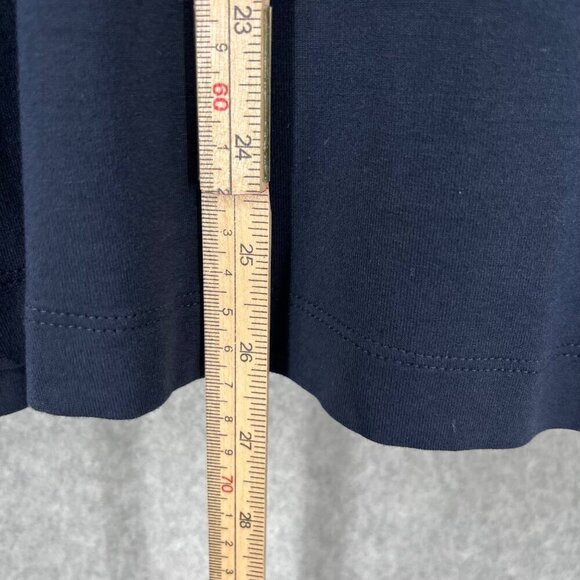 J Jill Wearever Jersey Knit Mock Neck Long Sleeve Top Size L Navy Blue Stretch - Picture 10 of 12